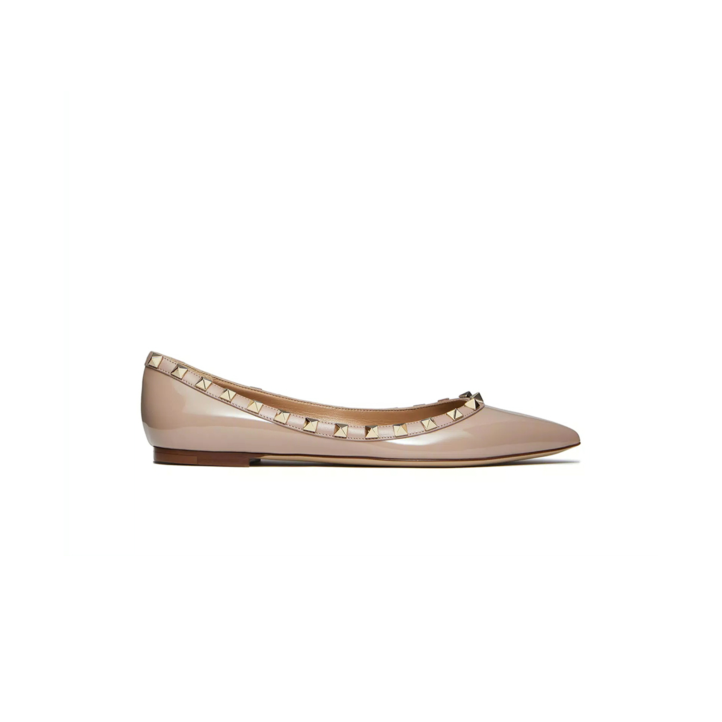 Va1e*ntin0 patent rockstud ballet flat 5w2s0403vnw_p45